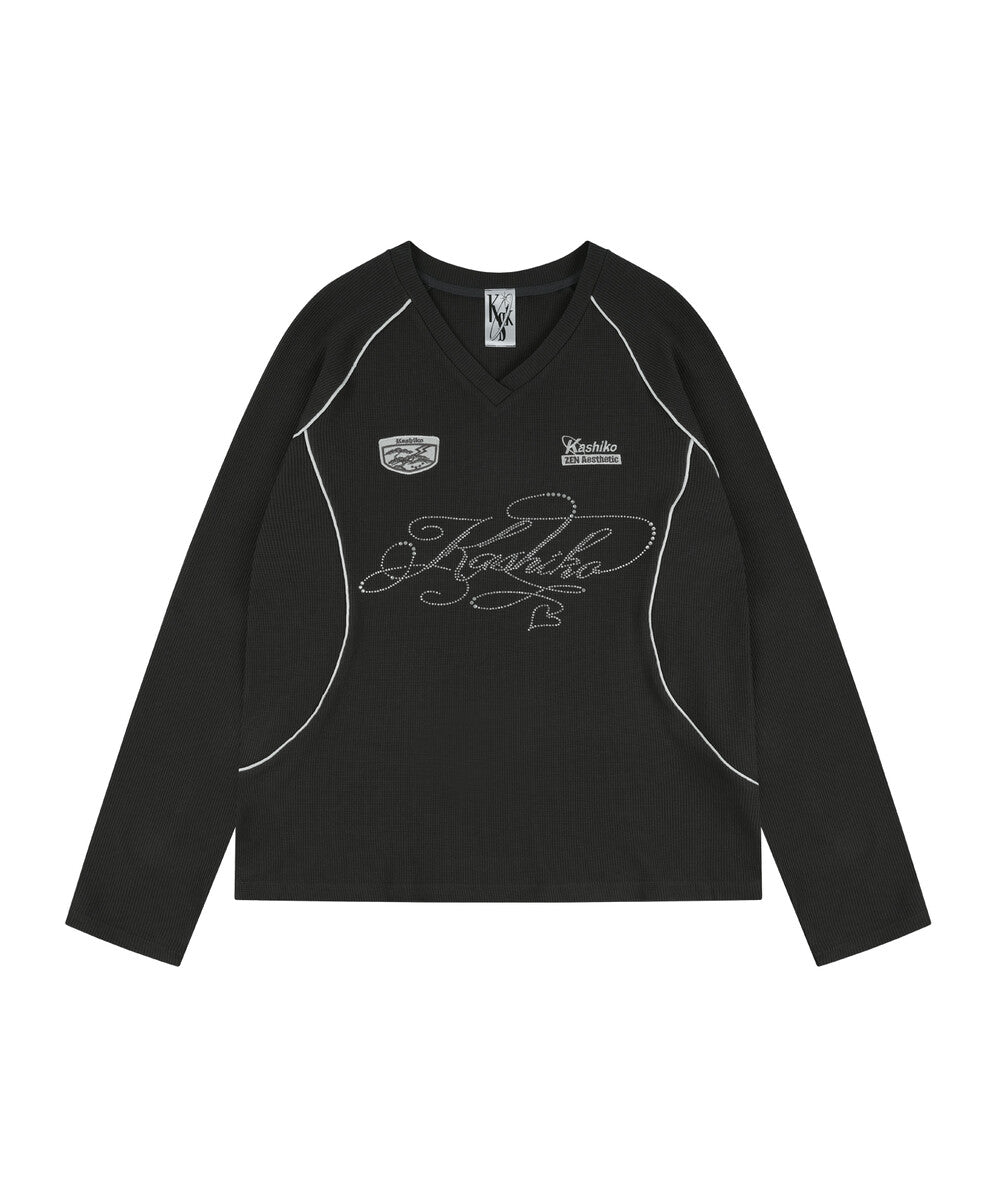 kashiko-fw-25-waffle-rugby-tee-charcoal-charcoal-s