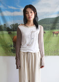 nofficialnoffice-fw-25-pony-print-shoulder-lace-up-top-beige-beige-s