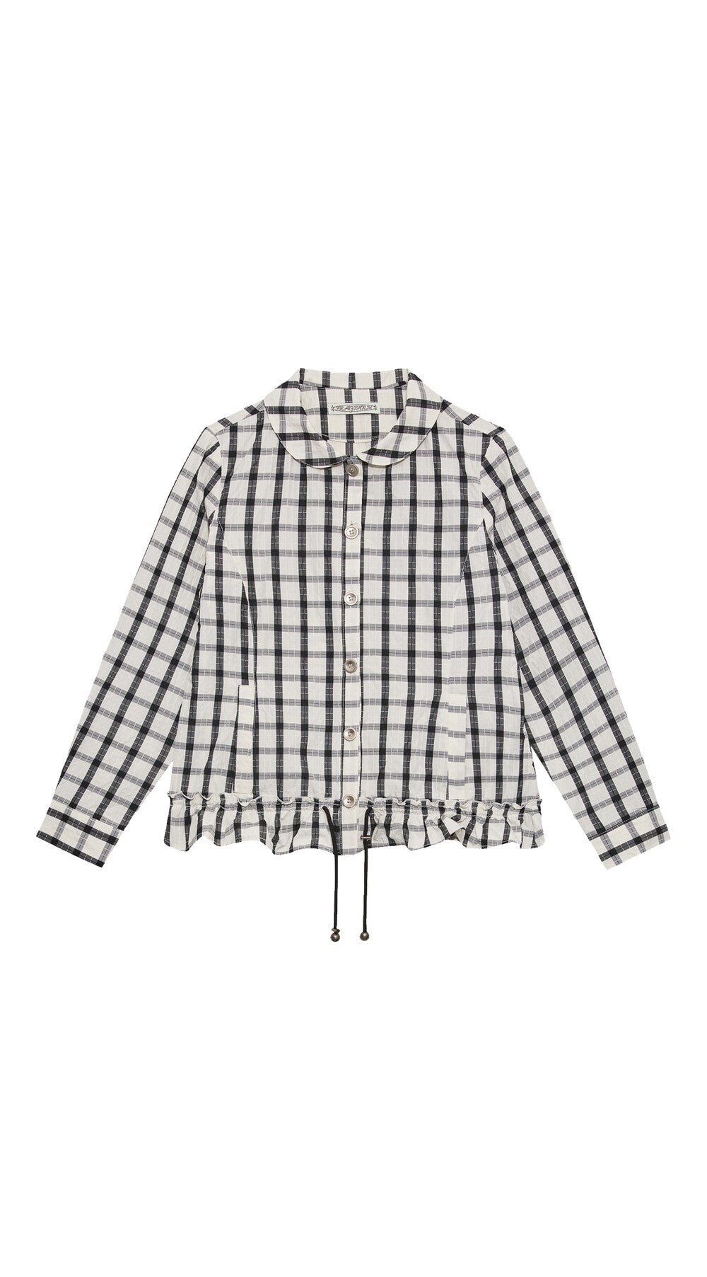 fragfarm-fw-25-check-frill-jacket-2-colors-black-s