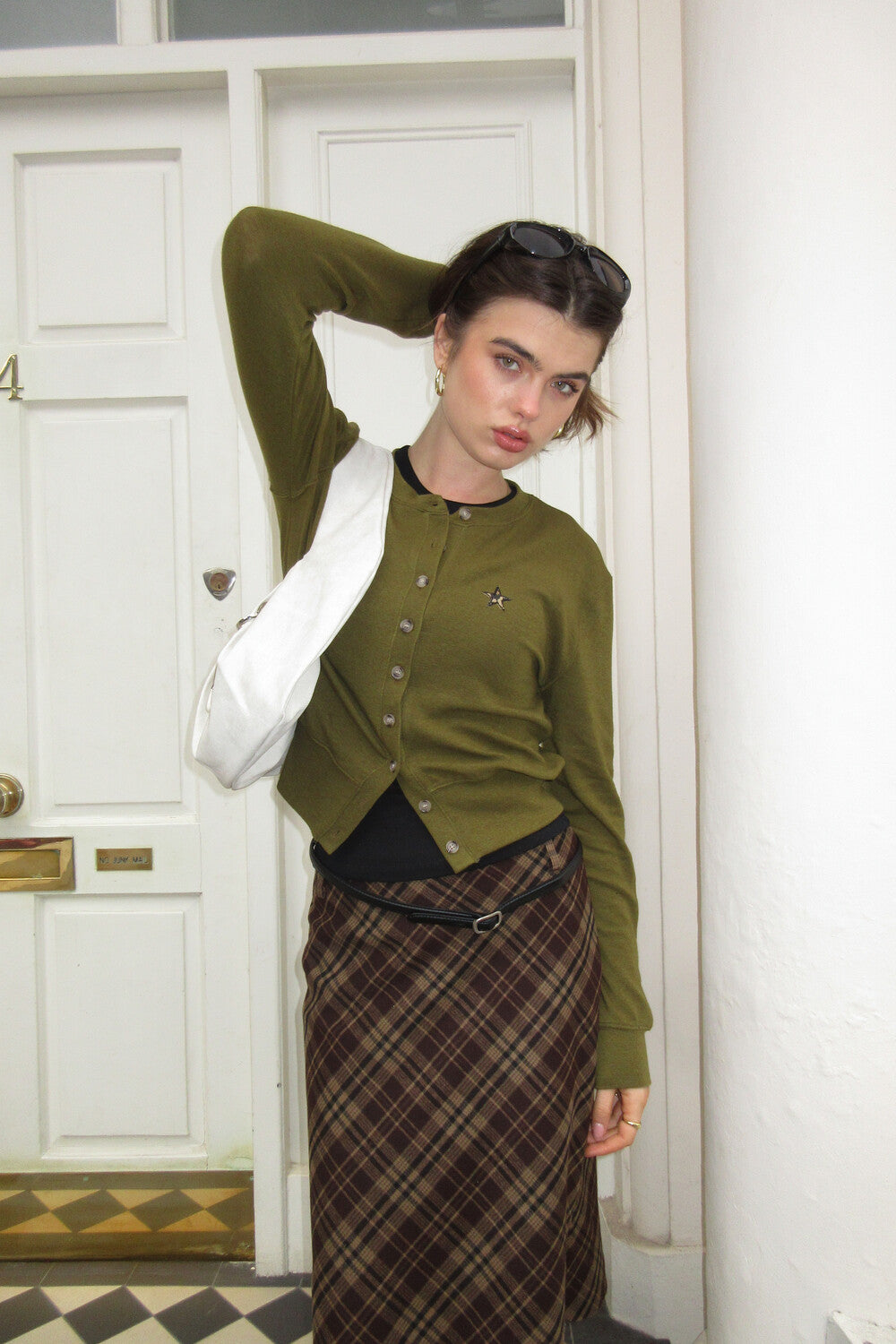 dimanche-fw-25-leopard-star-cardigan-olive-olive-s