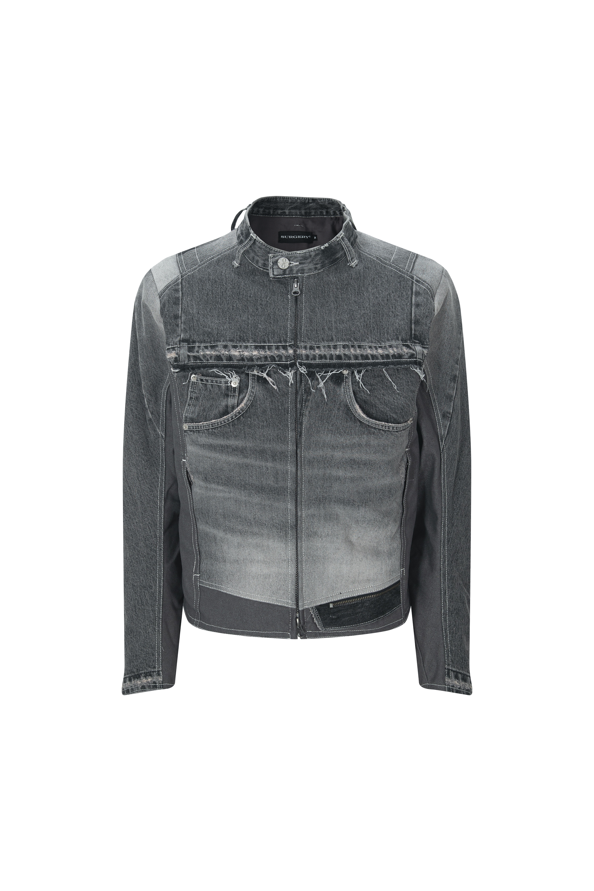 surgery-ss-26-denim-biker-jacket-grey-gray-s