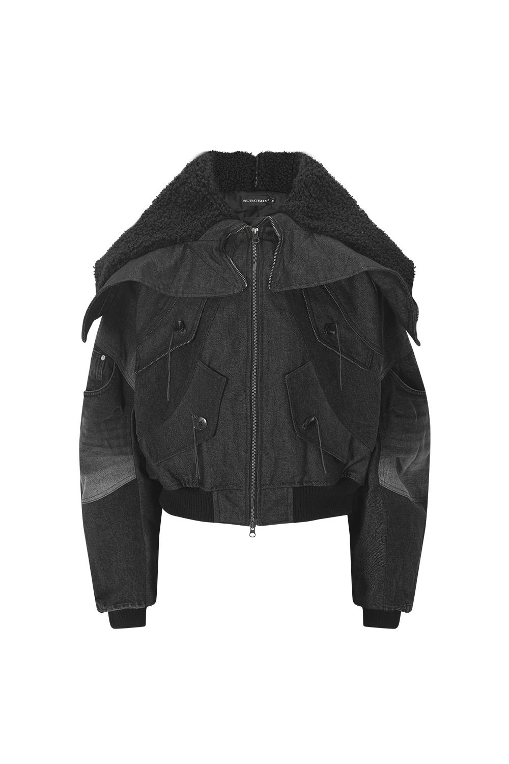 surgery-ss-26-exo-shell-hood-denim-jacket-black-black-s