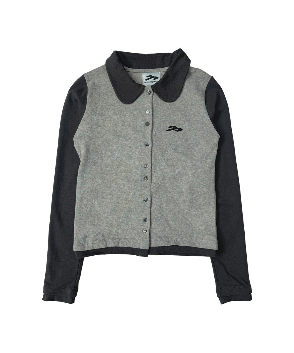 tansanmagnesium-fw-25-round-collar-color-block-cardigan-gray-gray-s