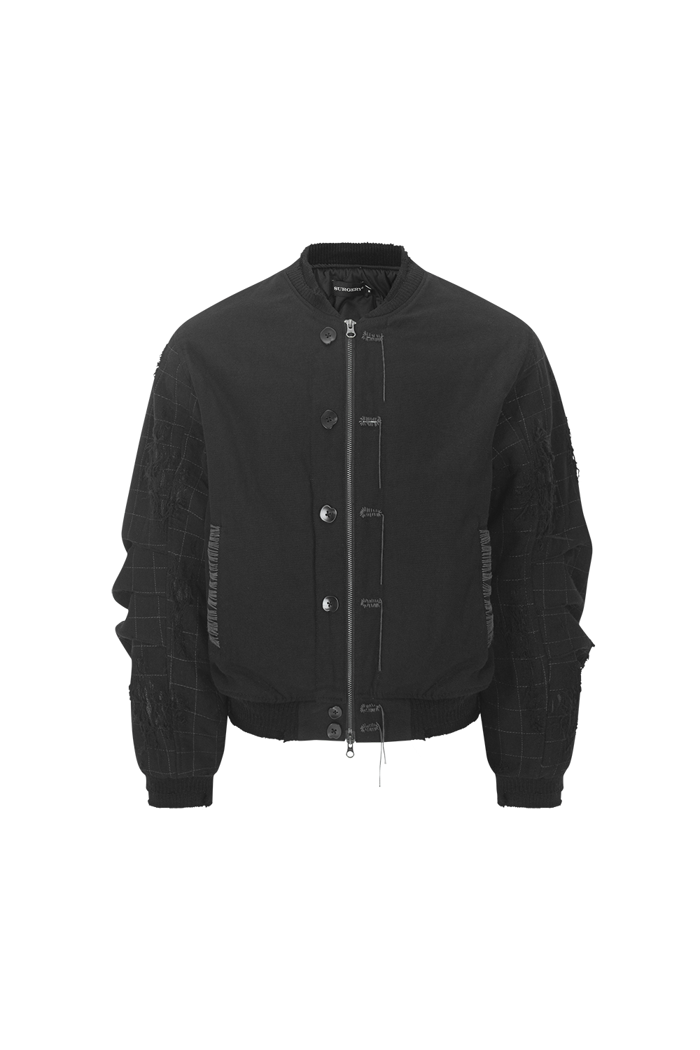 surgery-ss-26-scarline-varsity-jacket-black-black-s
