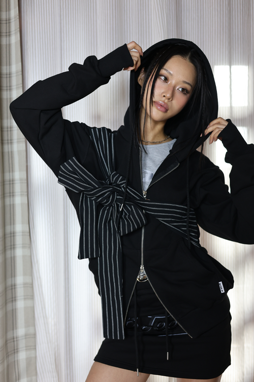 bfeep-fw-25-2way-ribbon-stripe-hood-warmer-zip-black-black-s