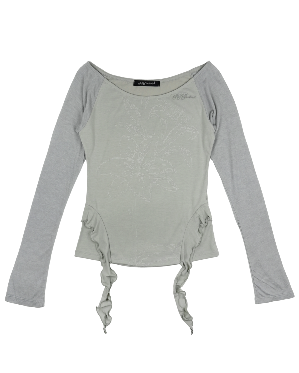 elfelfelf-archives-fw-25-lily-frill-t-shirts-mint-gray-mint-gray-s