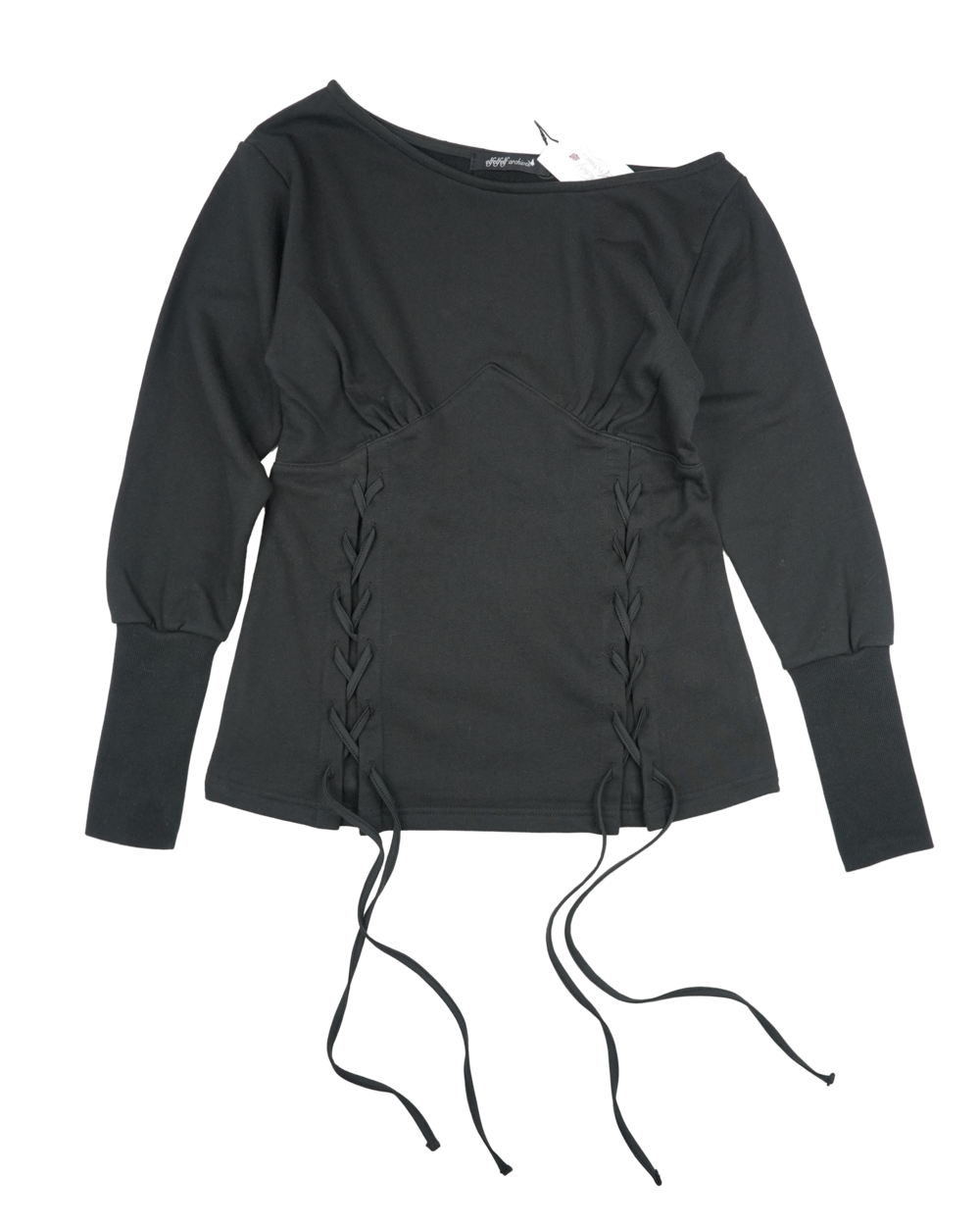 elfelfelf-archives-fw-25-corset-one-shoulder-mtm-black-black-s