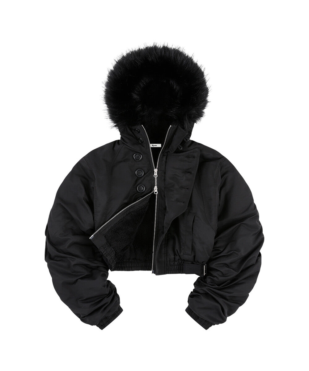 kashiko-fw-25-hooded-crop-bomber-black-s
