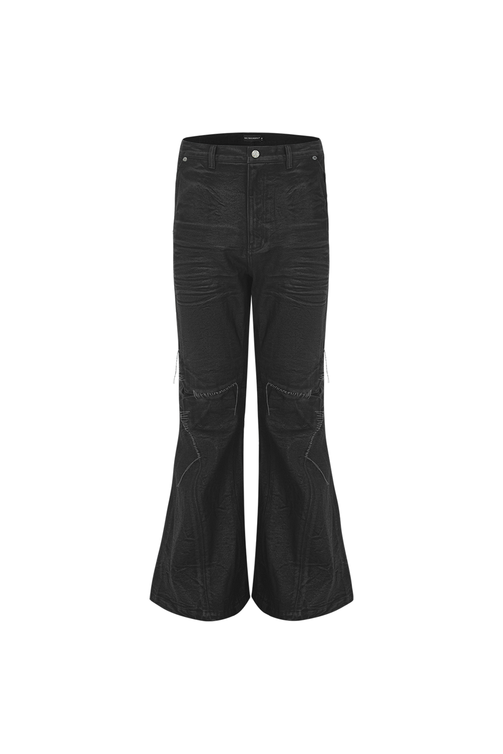 surgery-ss-26-sutured-boot-cut-burnished-pants-black-black-s