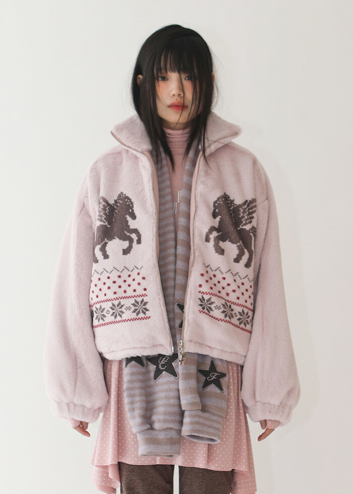 nofficialnoffice-fw-25-nordic-pegasus-faux-fur-jumper-pink-pink-s