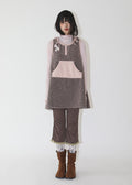 nofficialnoffice-fw-25-teddy-fleece-hood-dress-pink-pink-s