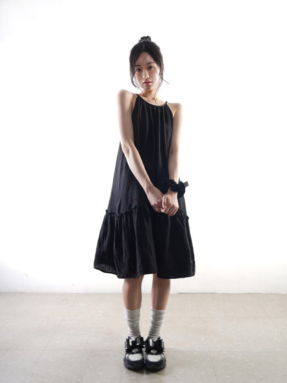 oddme-ss-26-ribbon-point-sleeveless-dress-black-black-s