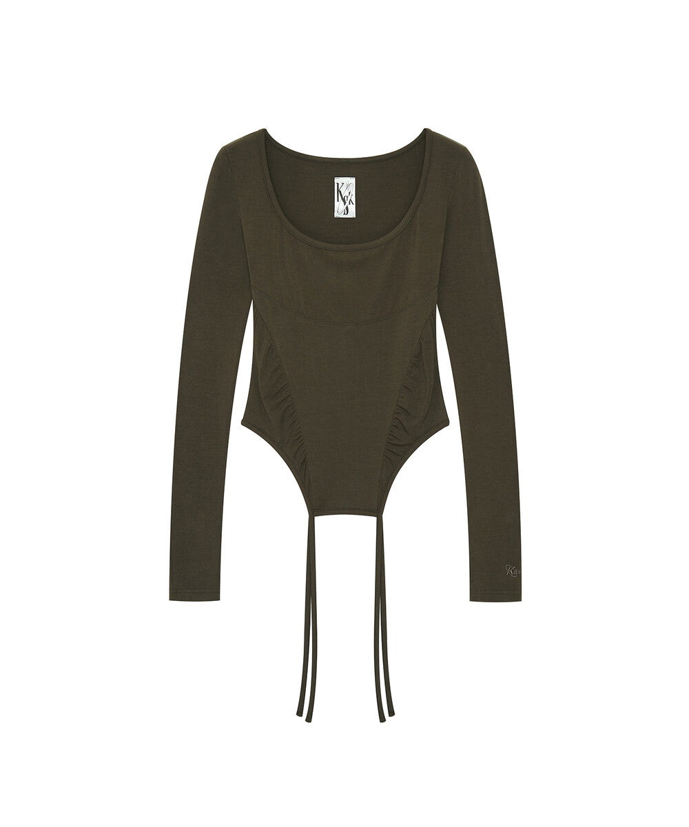 kashiko-ss-26-slinky-shirring-bodysuit-khaki-khaki-s