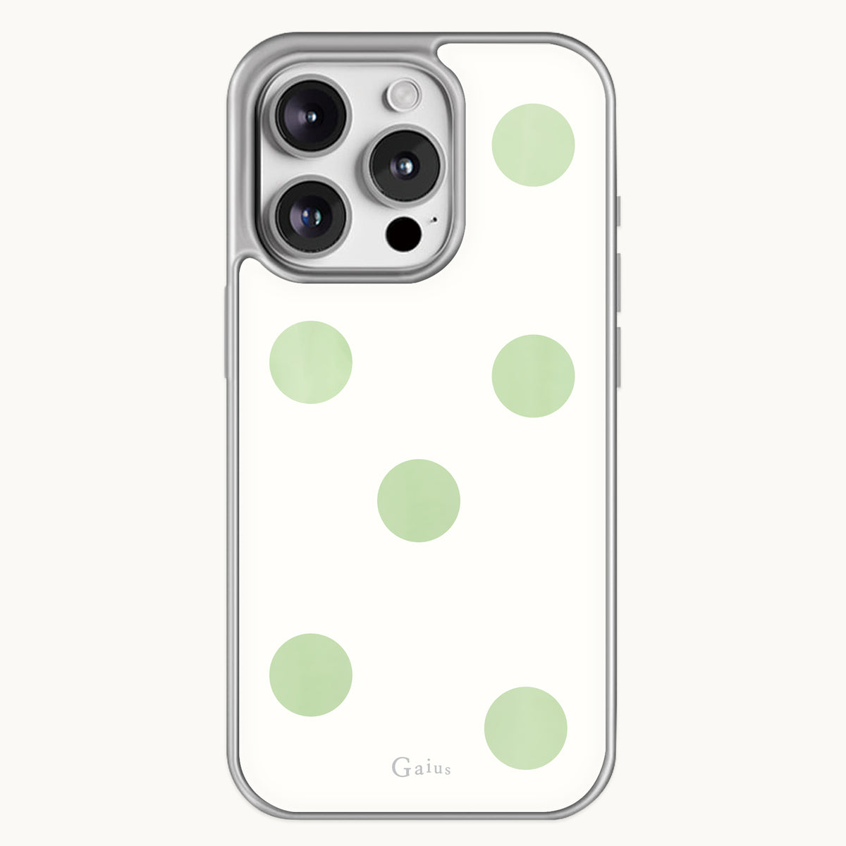 gaius-fw-26-greenish-dot-case-silver-bumper-silver-size