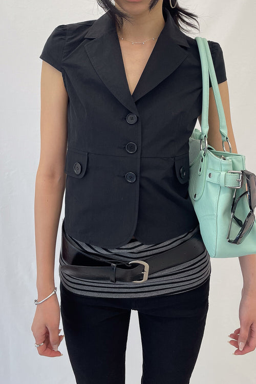 dimanche-ss-26-summer-tailored-top-black-black-s
