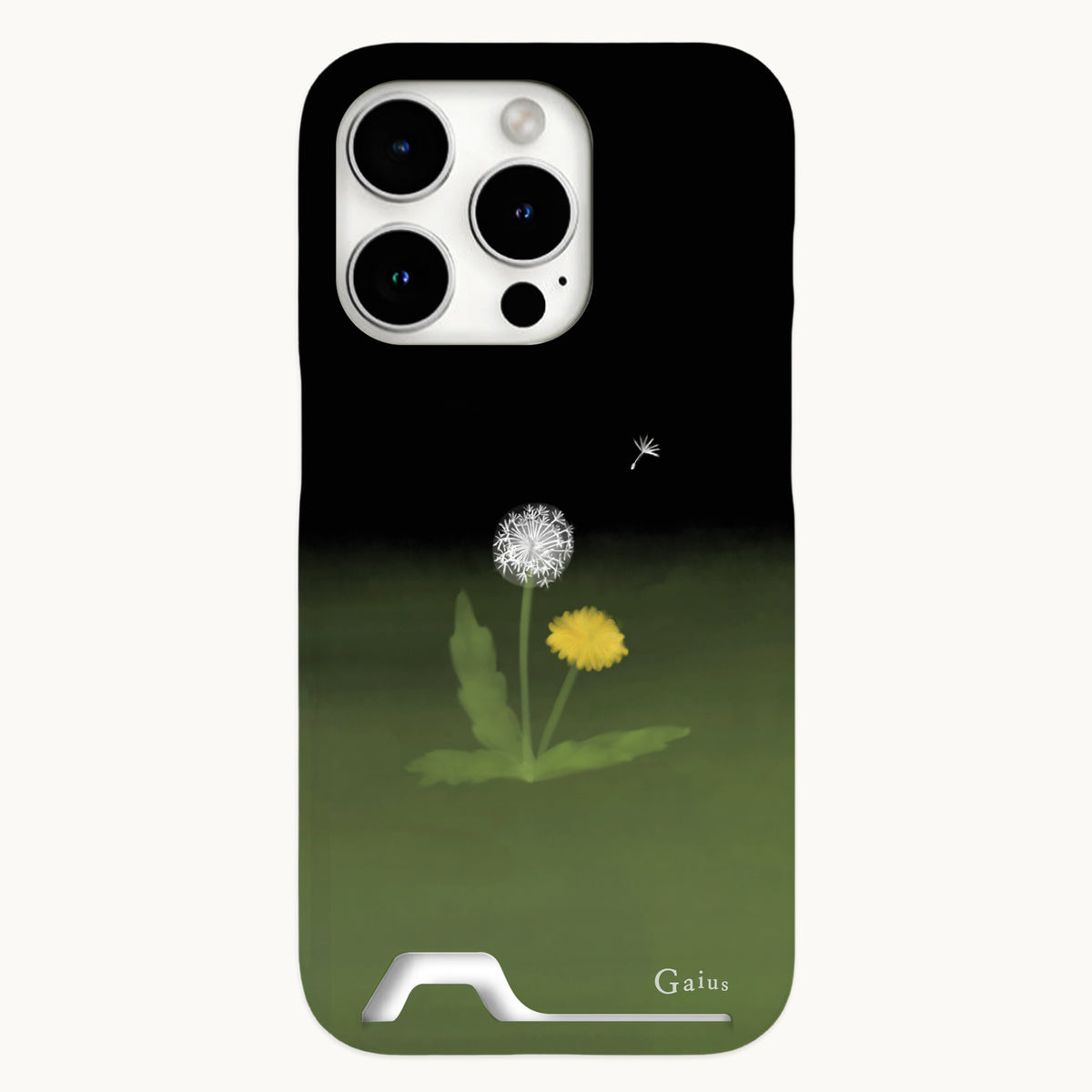 gaius-fw-26-midnight-dandelion-case-glossy-card-black-size