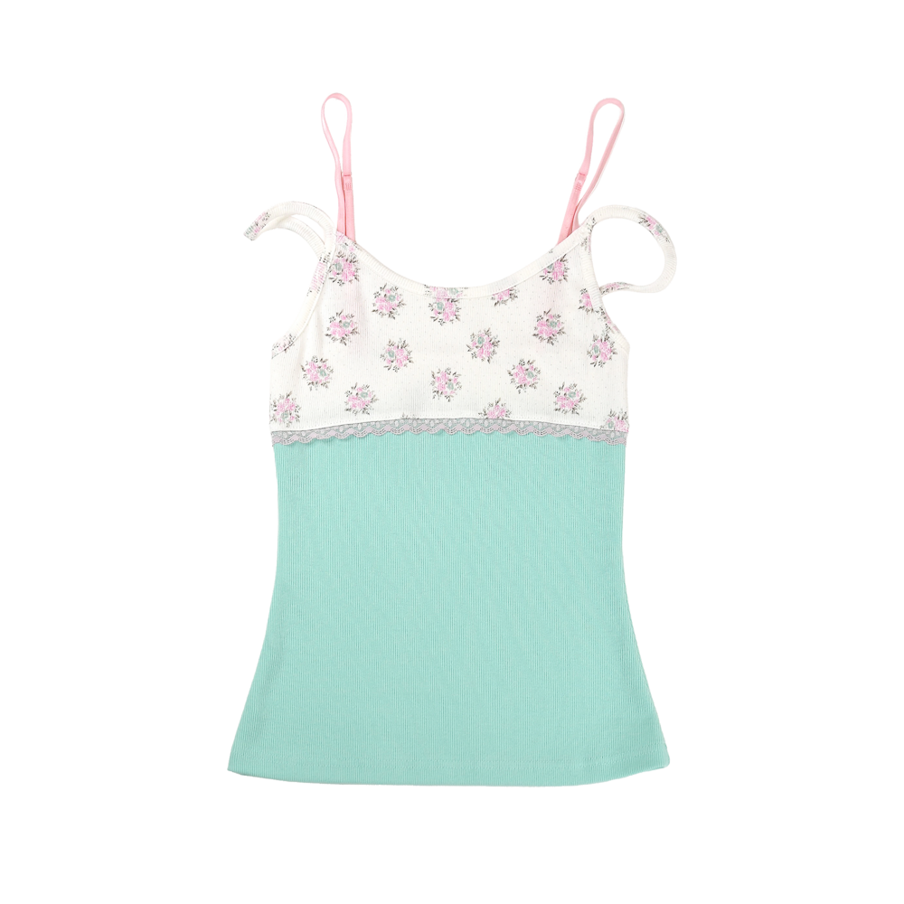 honkyo-ss-26-double-strap-lace-sleeveless-mint-flower-mint-s