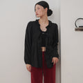 opening-sunshine-fw-26-ruffled-stripe-pin-tuck-cotton-blouse-black-black-s