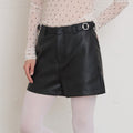 opening-sunshine-fw-26-buckle-detail-leather-shorts-black-black-s