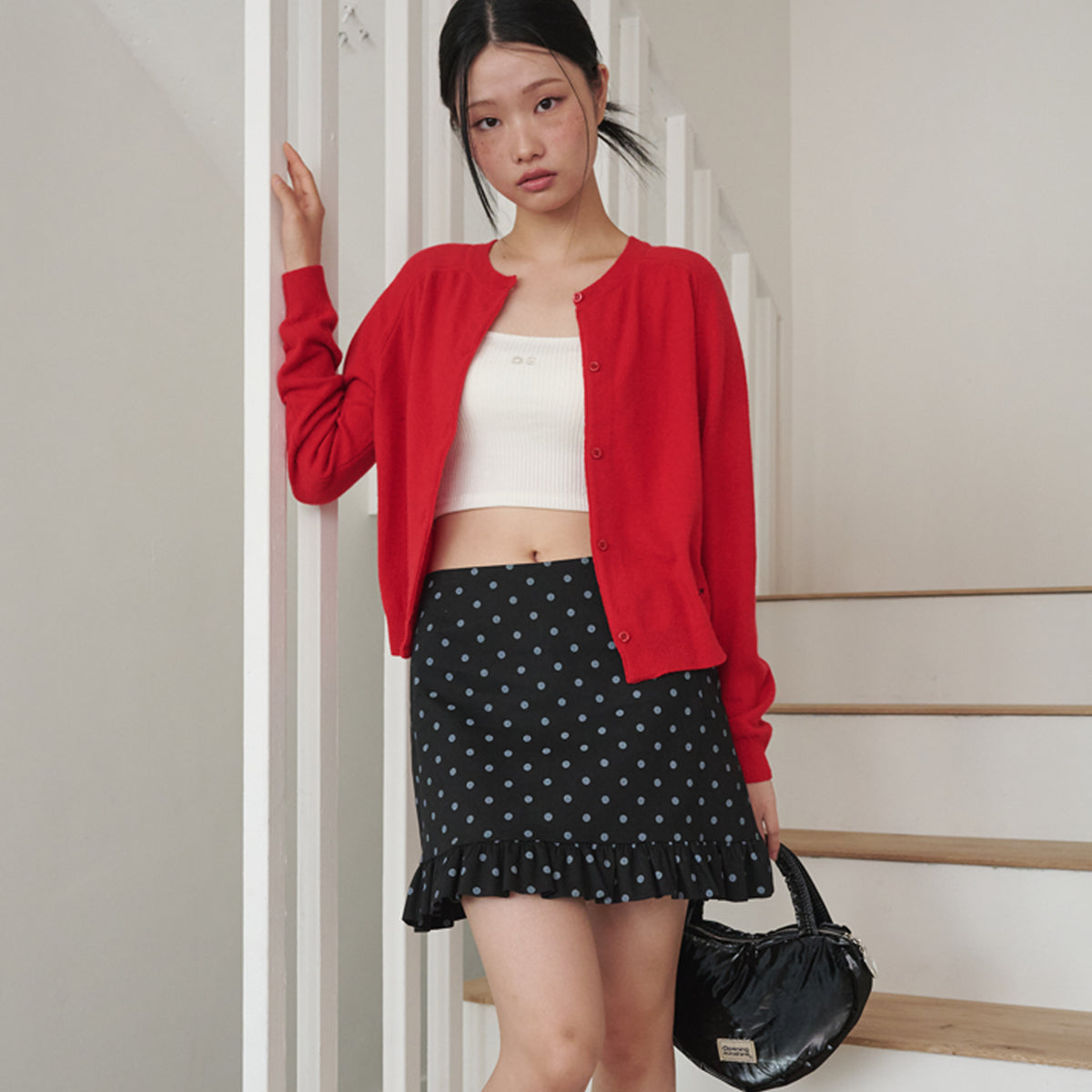 opening-sunshine-fw-26-dot-frill-mini-skirt-black-black-s