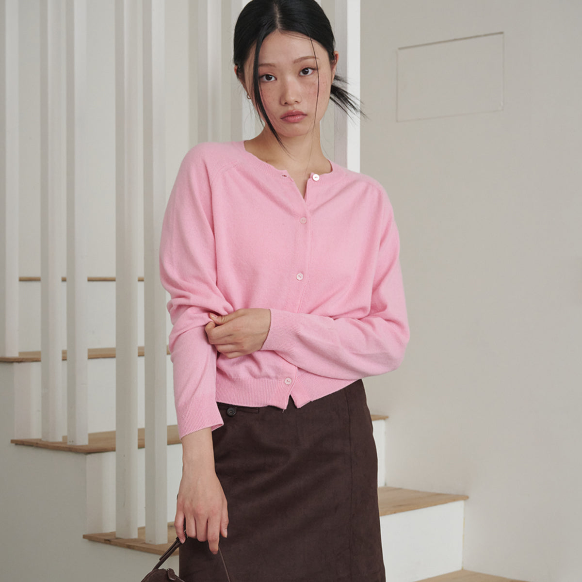 opening-sunshine-fw-26-round-neck-merino-wool-cardigan-baby-pink-baby-pink-s