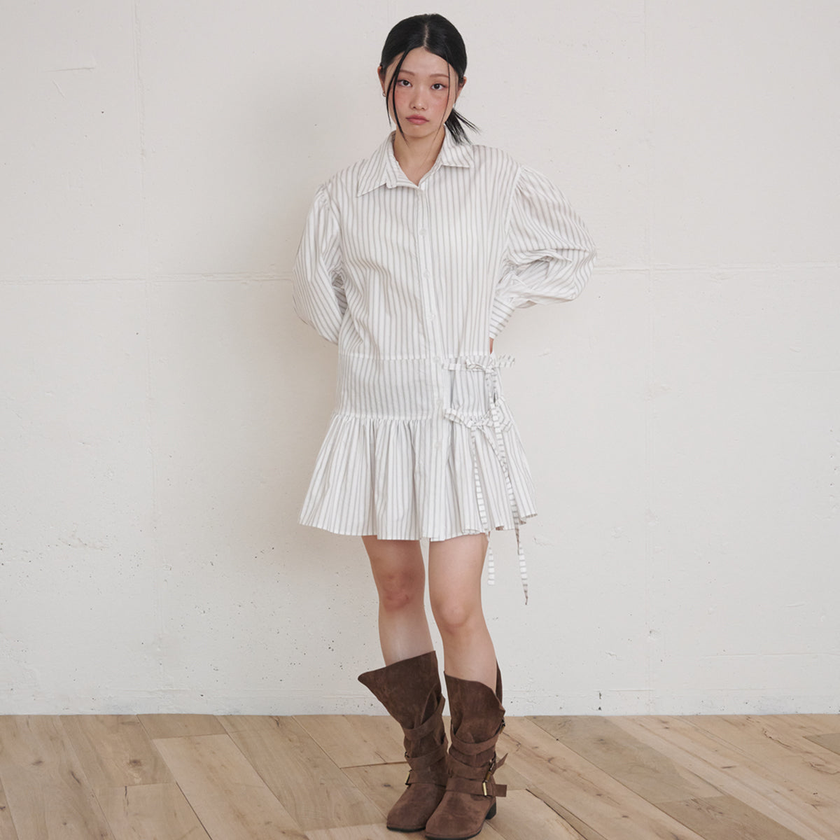 opening-sunshine-fw-26-stripe-double-strap-shirt-mini-dress-ivory-ivory-s