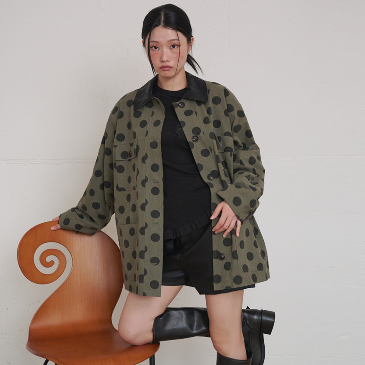 opening-sunshine-fw-26-leather-collar-cotton-work-jacket-dot-khaki-khaki-s