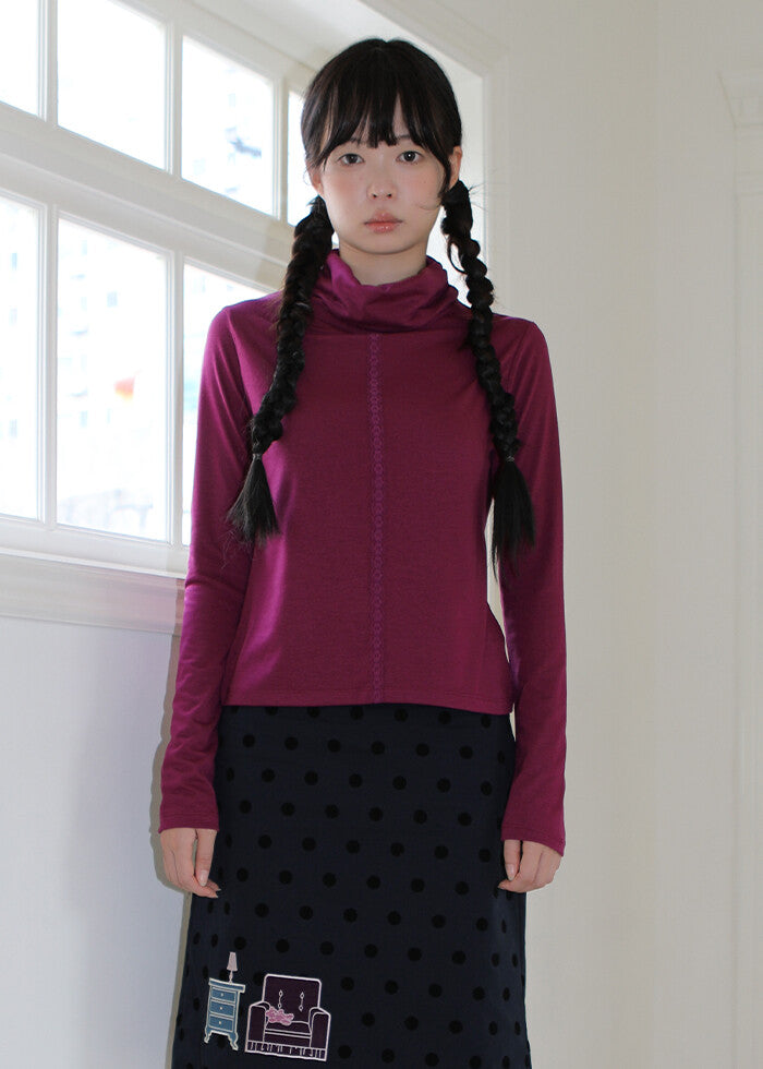 nofficialnoffice-fw-26-center-lace-turtleneck-top-plum-plum-s