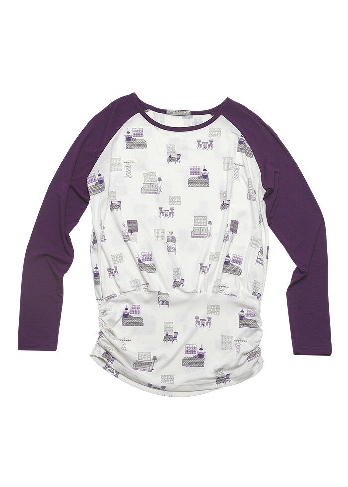 nofficialnoffice-fw-26-sweet-room-shirred-raglan-top-purple-purple-s