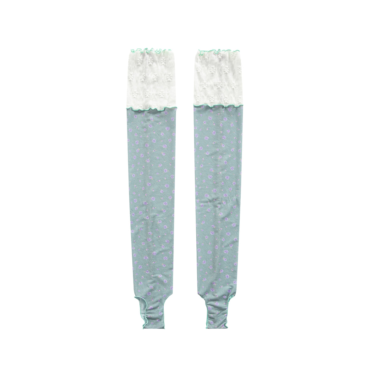 minjiena-fw-26-floral-lace-leg-warmers-grey-gray-s
