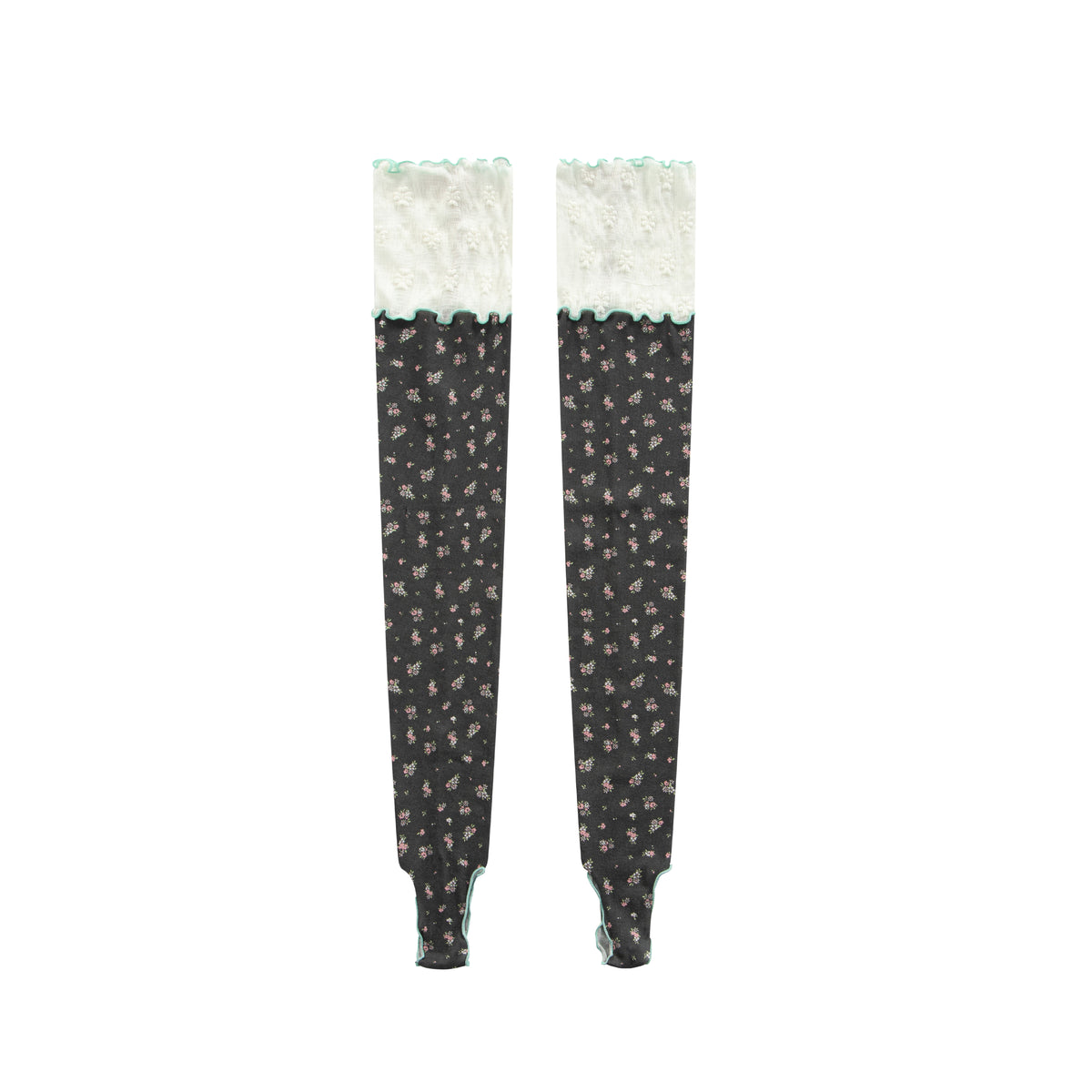 minjiena-fw-26-floral-lace-leg-warmers-black-black-s