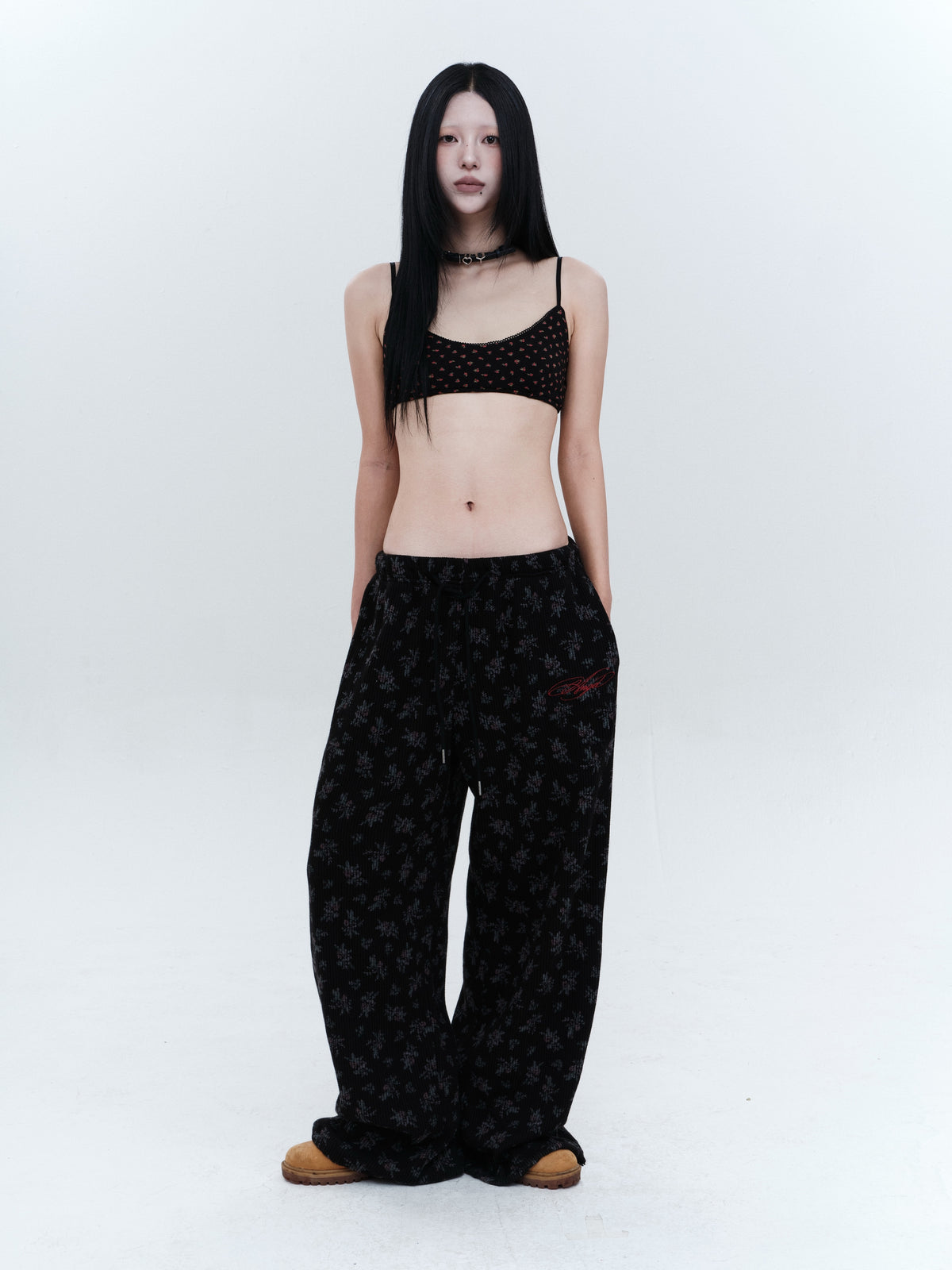 mlk-fw-26-red-flower-angel-waffle-pants-red-s