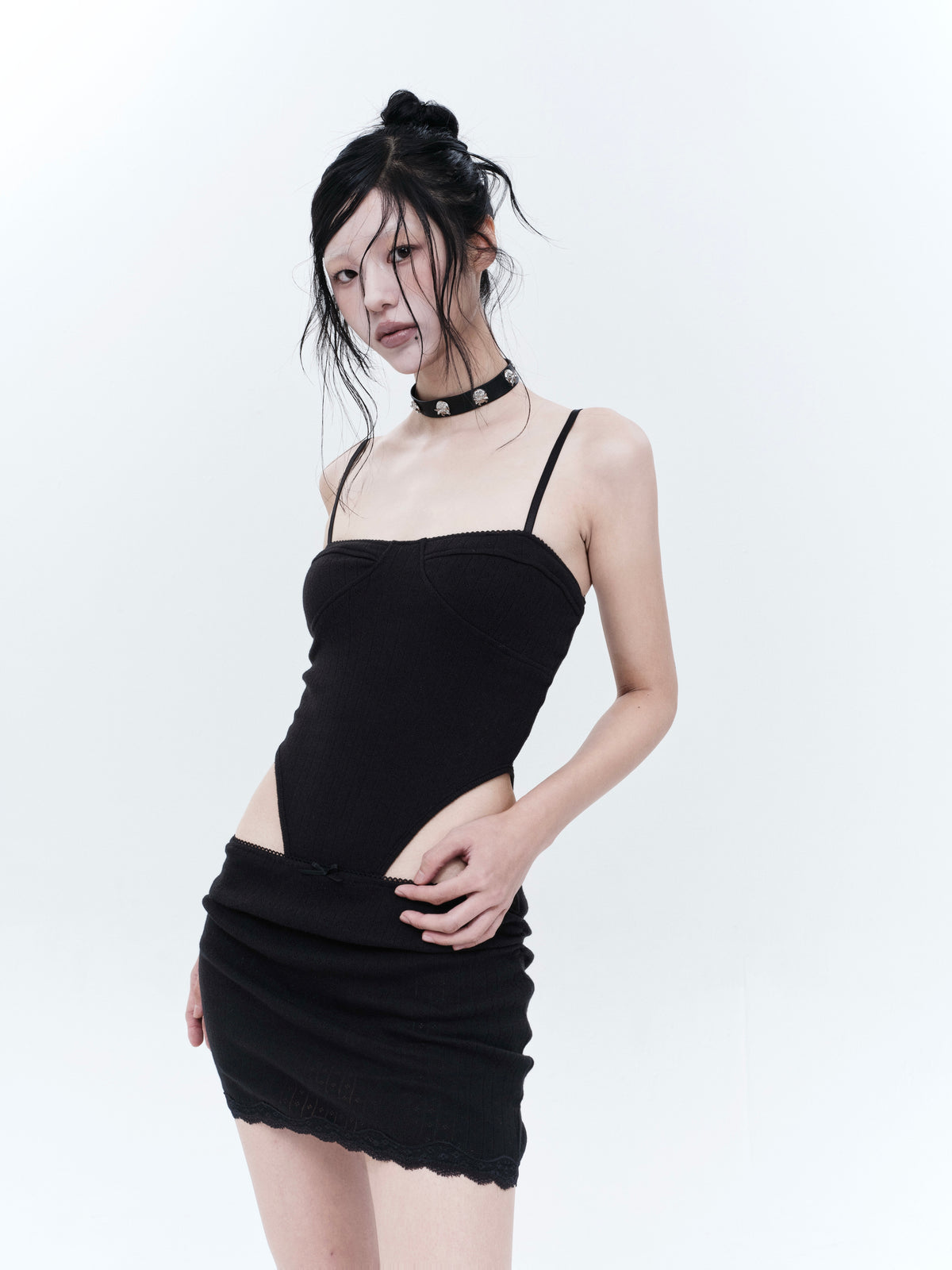 mlk-fw-26-lace-flower-cotten-skirt-black-black-s