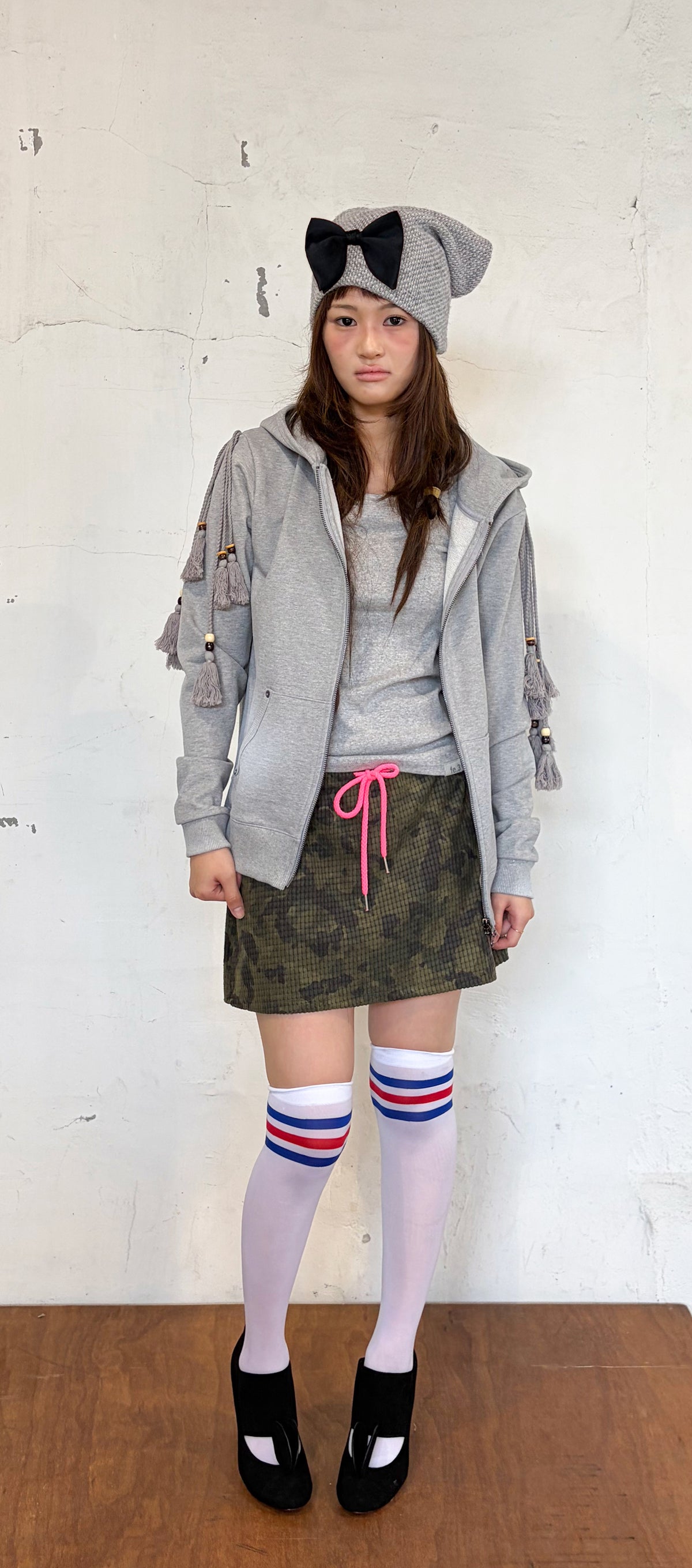 faerie-fw-26-f-e-e-s-tassel-hood-zip-up-melange-grey-melange-grey-s