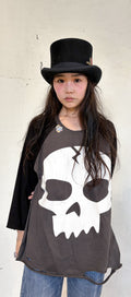 faerie-fw-26-f-e-e-s-skull-raglan-t-shirt-charcoal-charcoal-s
