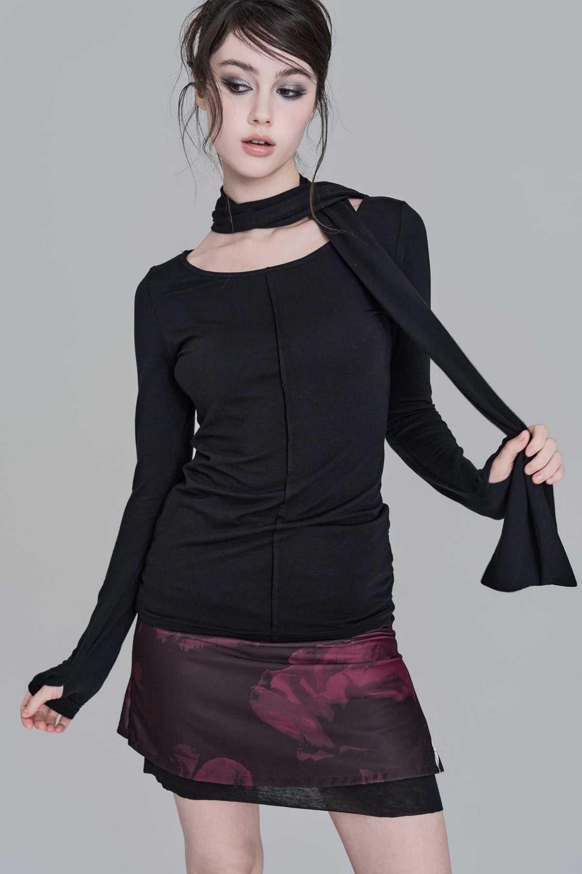 elfelfelf-archives-fw-26-scarf-t-shirts-black-black-s