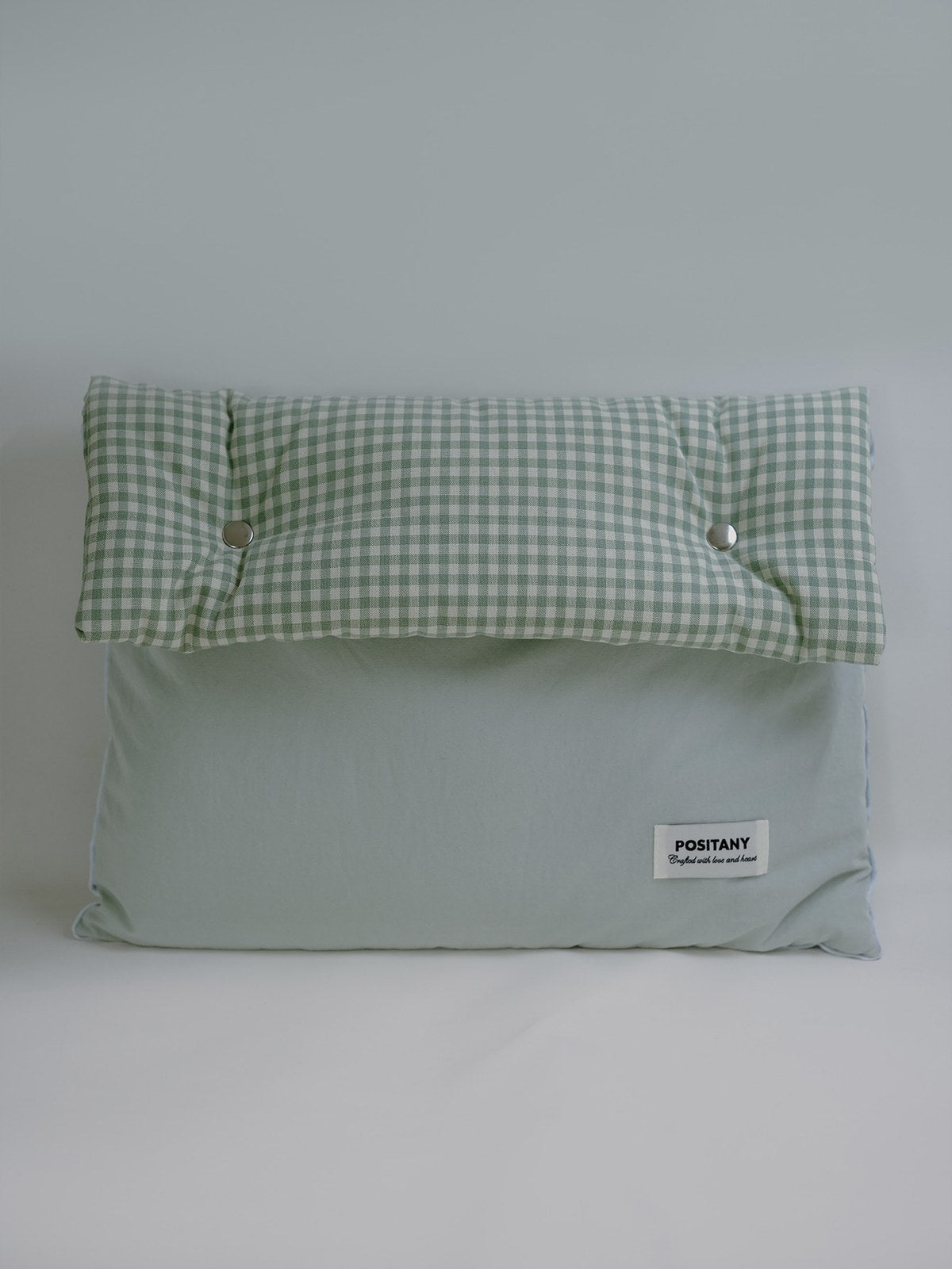 POSITANY Button pouch gingham mint