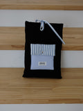 POSITANY Ribbon tie pouch blue stripe