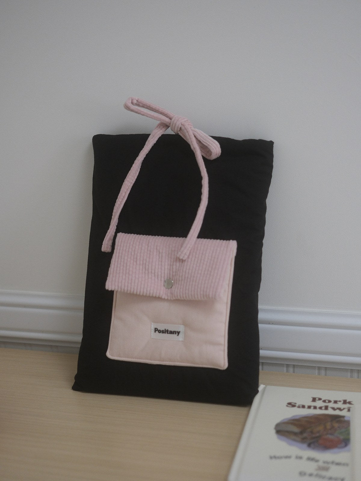 POSITANY Ribbon tie pouch pink