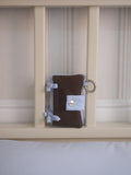 POSITANY Snug ribbon card wallet blue brown