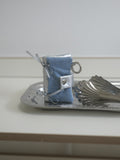 POSITANY Snug ribbon card wallet dot blue