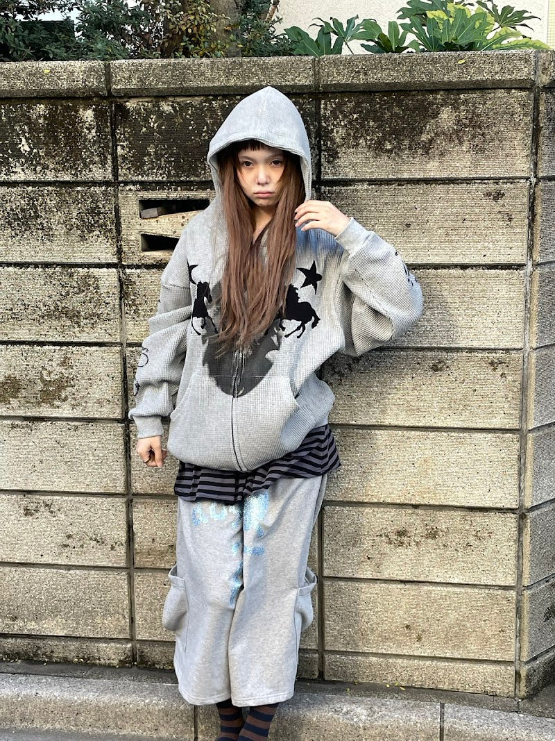 dydo-ss-26-badland-waffle-zip-up-gray-s