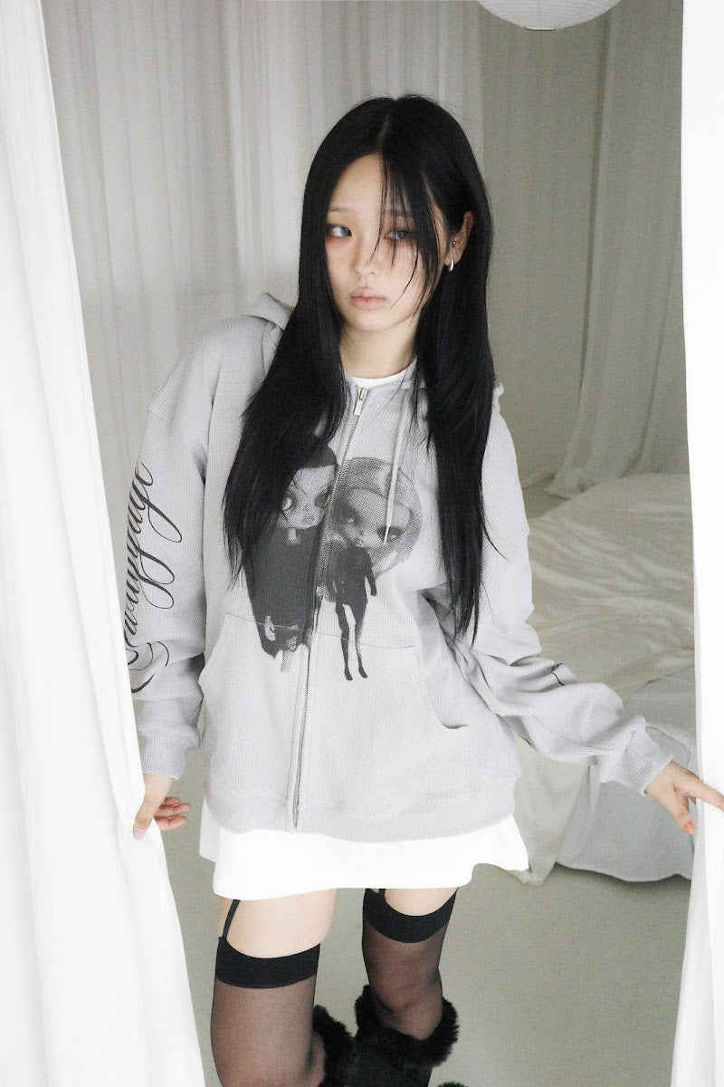 [DYDO] DOLL WAFFLE ZIP UP