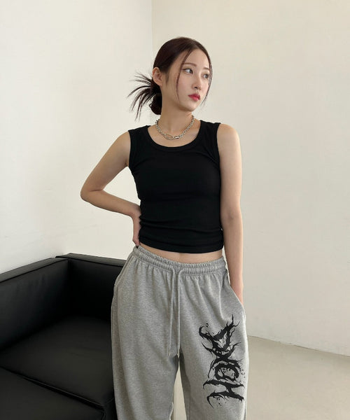 ☆DXOH☆Face logo long wide pants Black（春夏用）☆正規品