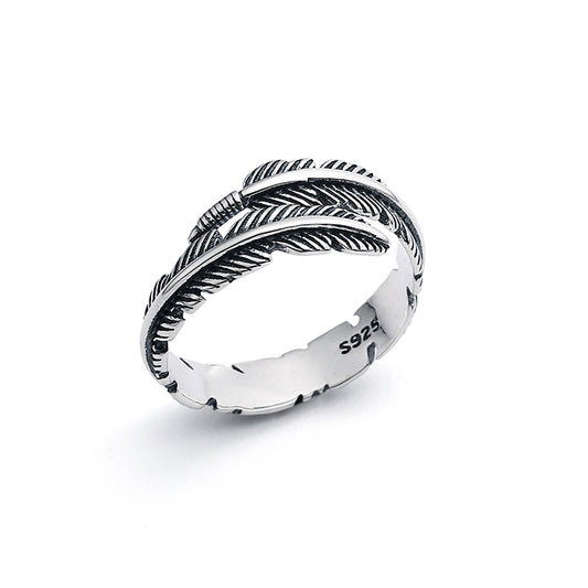[WANDERING YOUTH] Seasonless Antique feather ring(silver925)