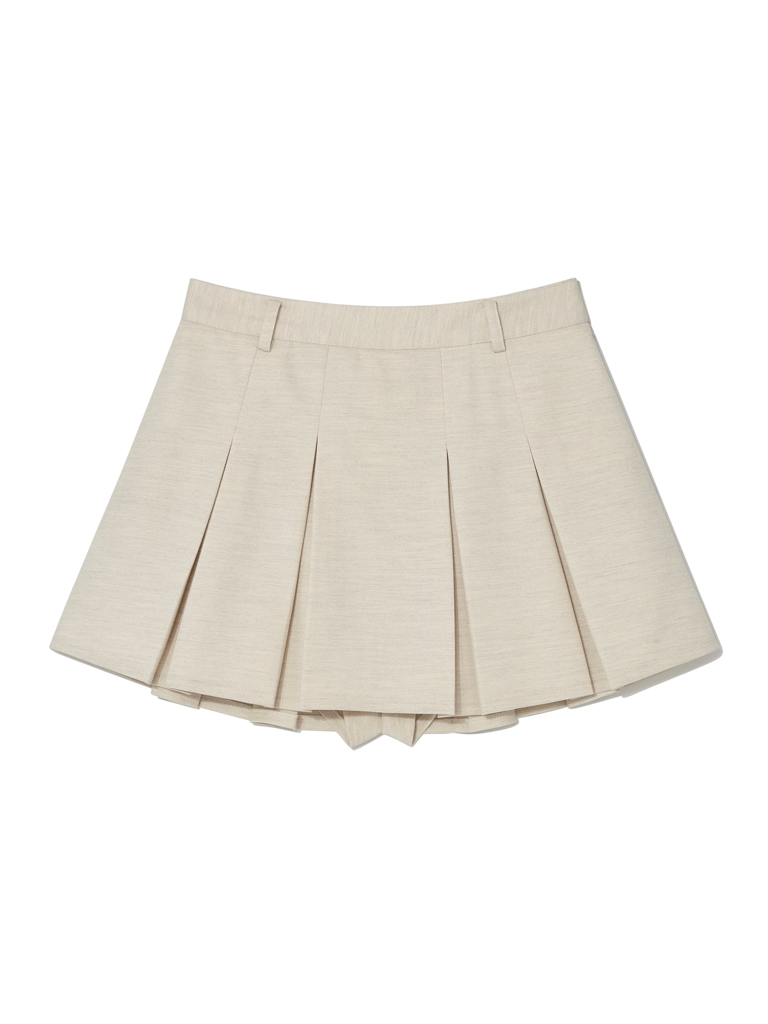 ★24SS新作★glowny★GIRLFRIEND PLEATED MINI SKIRT - LEATHER 