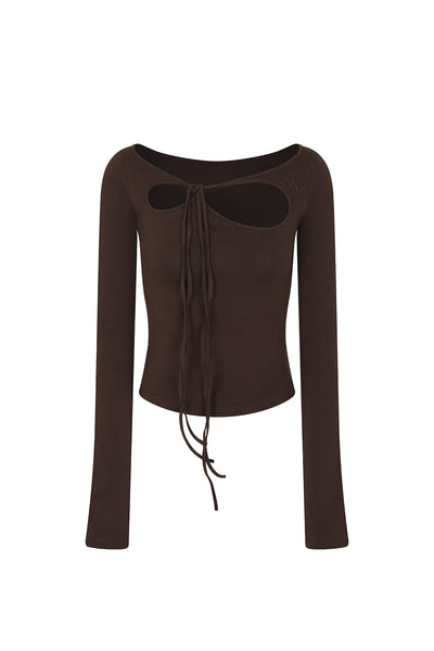 [PAIN OR PLEASURE] SS 24 ORCHID TOP brown