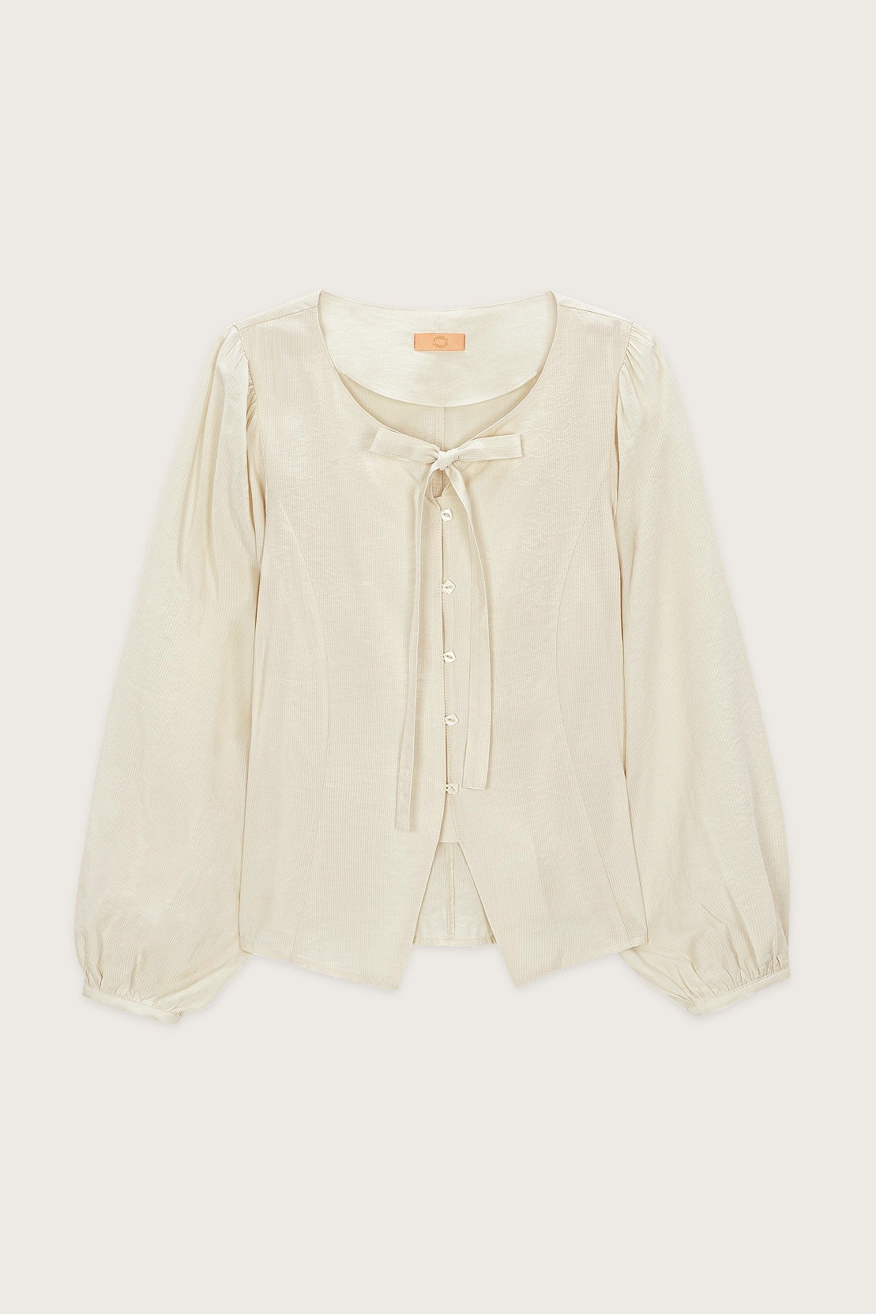 [SINOON] SS 24 RIBBON TIE BLOUSE (BUTTER) – SellerWork