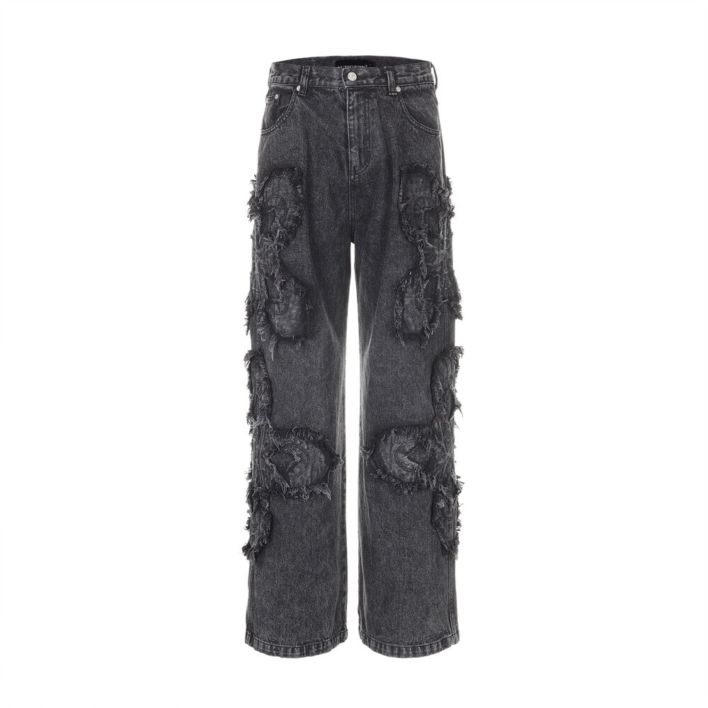 【SURGERY】surgery clover logopatch jeans SURGERY] surgery clover logo patch jeans 'black' – SellerWork